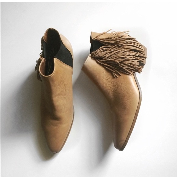 Zara Shoes - Zara leather fringe boots