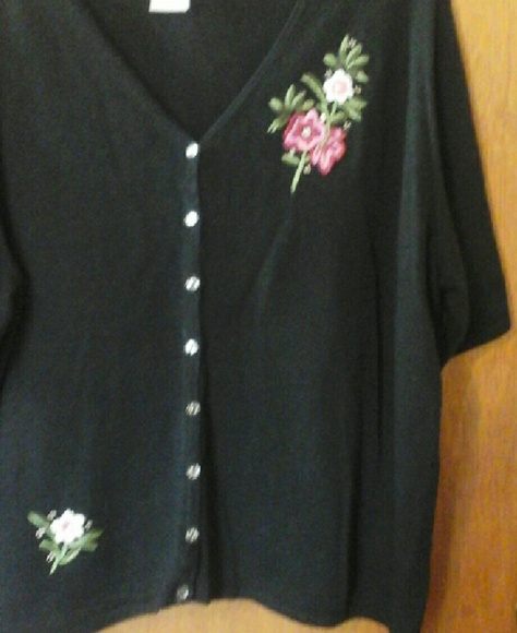 Black with flowers