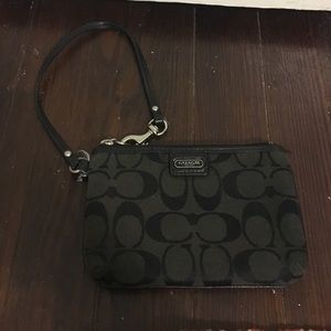 Small Black Coach Wristlet