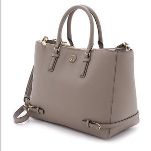 Tori Burch Small Robinson Saffiano leather tote