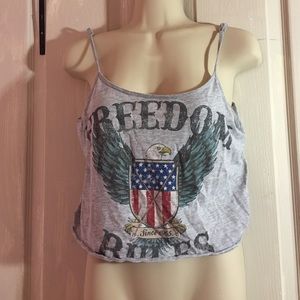 Cami crop top with lace back