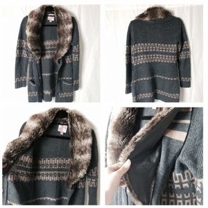 Romeo and Juliet couture fur cardigan