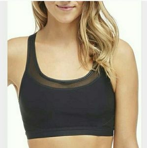 NWOT TROPEZ black Fabletics sports bra with mesh