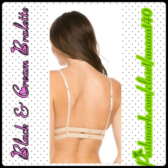 ❌Final⬇️Black & Cream Strap Bralette 34B & 36B - Picture 4 of 4