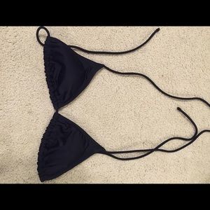 Black triangle bikini top