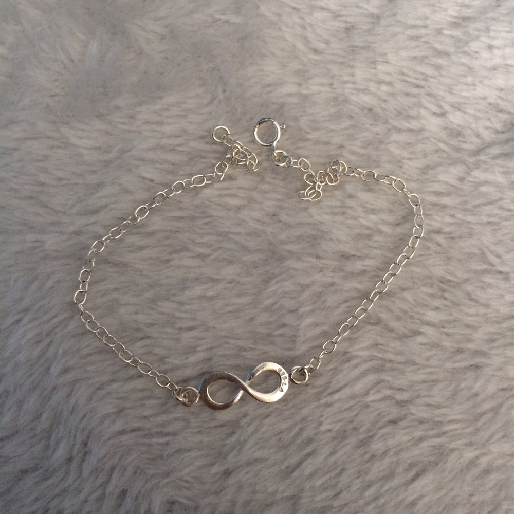 Sterling silver infinity sign bracelet