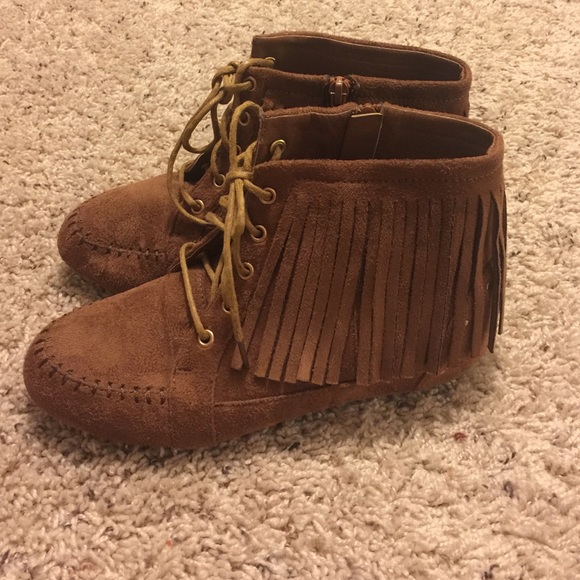Fringe booties