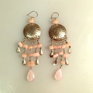Beautiful pink and silver earrings !