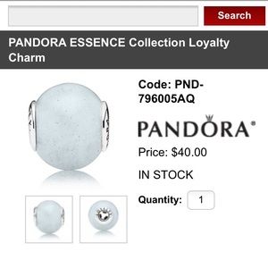 Pandora Loyalty bracelet bead