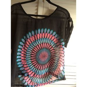 🌟BOGO½ sheer feather top