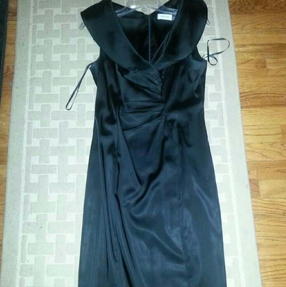 Size 10 Women's silky black Calvin Klein dress
