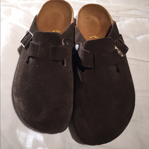 Birkenstock Boston Soft Footbed Mocha Suede
