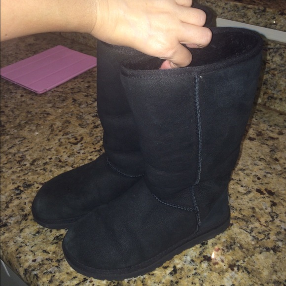 Authentic black tall uggs size 7