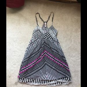 o'neill XS tribal print chiffon halter mini dress