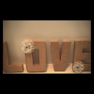 Love Burlap Letters