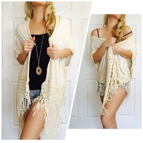 Bohemian Sea Sweaters - 💞Beautiful boho cardigan w fringe