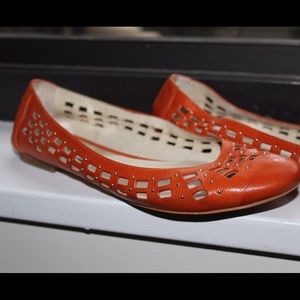 ⚡️sale⚡️Michael Kors Orange Studded Flats 6.5