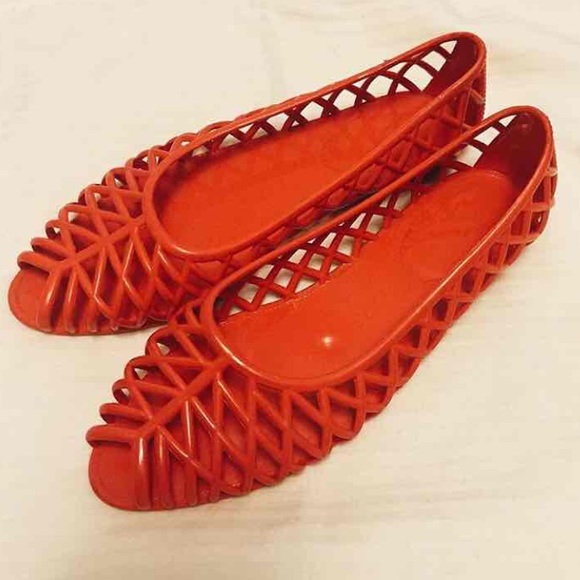 American Apparel Peep Toe Jellies