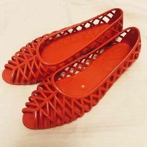 American Apparel Peep Toe Jellies