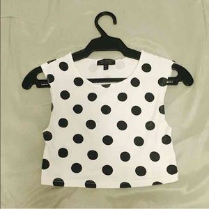 TOPSHOP Polka Dot Crop