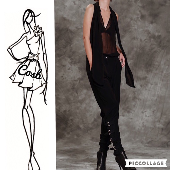 Olive or Black Pants w/Ankle Belts - Picture 2 of 3