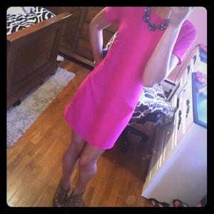 Neon Pink Shift Dress