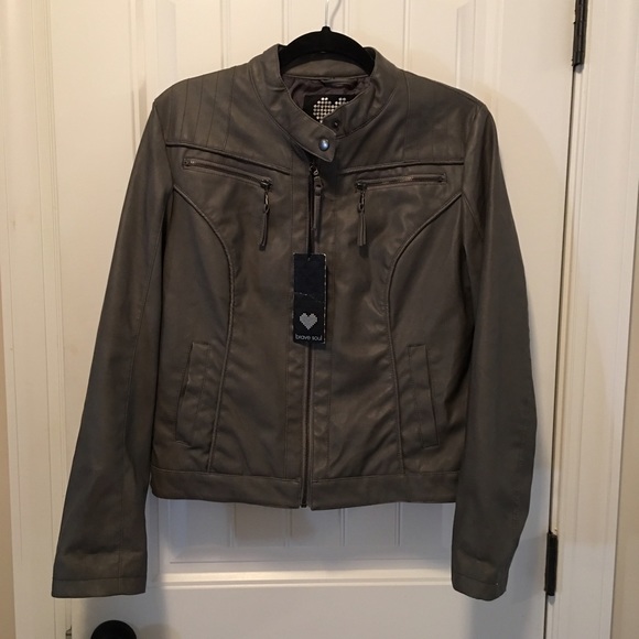 Faux leather jacket