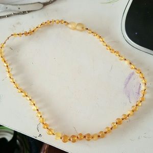 Amber teething necklace
