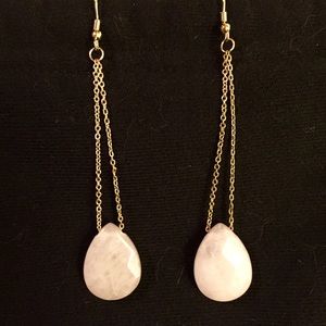 Rose Quartz Drop Earrings