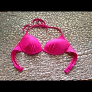 Hot pink push up bikini top