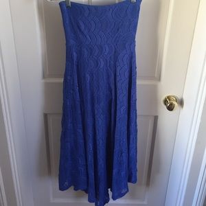 Nightcap strapless lace dress.