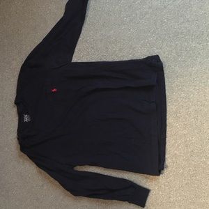 Navy blue polo long sleeve t-shirt
