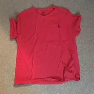 Red polo tee