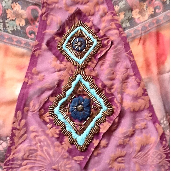 Nick & Mo sheer tunic tank with beading, NWOT - Picture 4 of 4