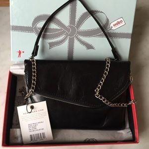 NWT Hobo Daria Black Leather Crossbody / Clutch