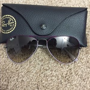 Purple ombré ray bans, case included!