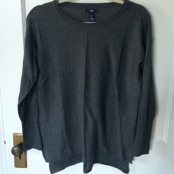 Grey flowy crew sweater