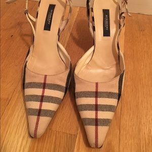 Burberry Slingback Kitten Heels