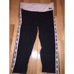 PINK crop yoga leggings