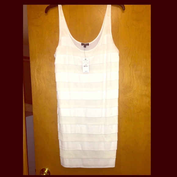 Brand new express white cotton dress
