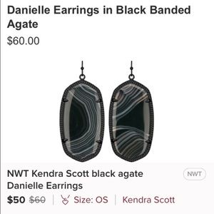 Black agate Danielle earring!