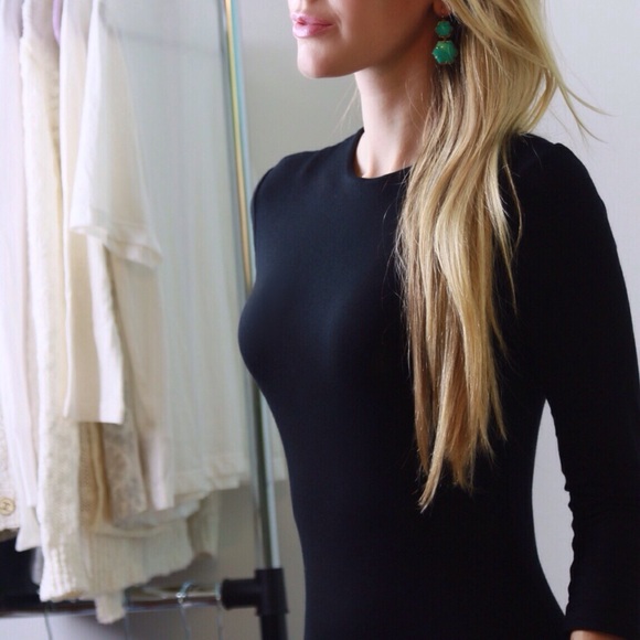 SOLD OUT Black 3/4 Sleeve Midi - Picture 3 of 3