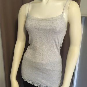 AE Grey Lace Trim Tank