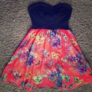 Orange and black sundress