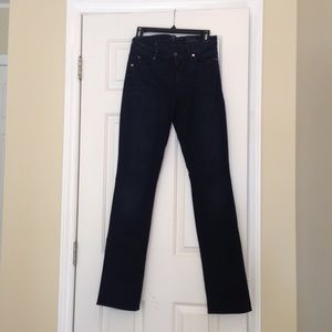 7 FOR ALL MANKIND midrise straight leg jeans
