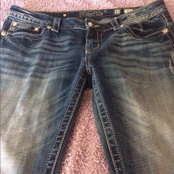 Sold! Miss Me Bootcut Jeans with Beaded Pockets - Picture 1 of 4