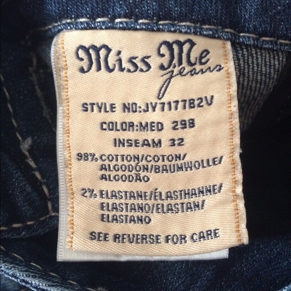 Sold! Miss Me Bootcut Jeans with Beaded Pockets - Picture 2 of 4