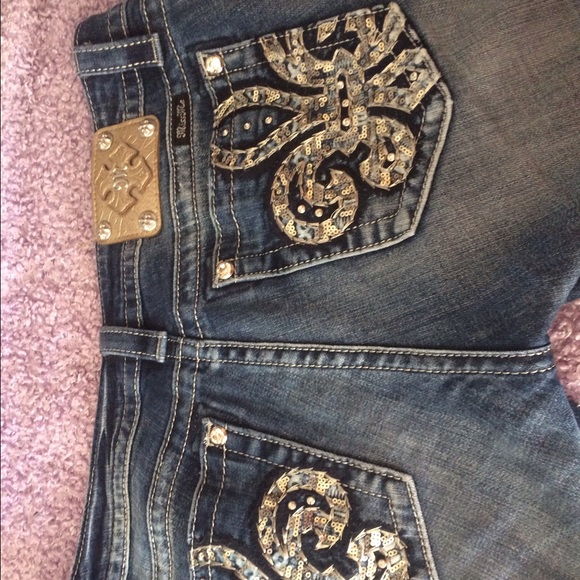 Sold! Miss Me Bootcut Jeans with Beaded Pockets - Picture 3 of 4