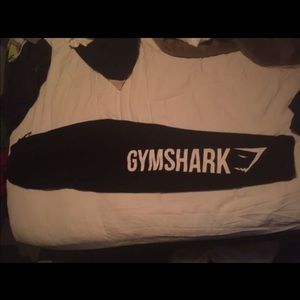 Small- (black-white) gym shark workout pants