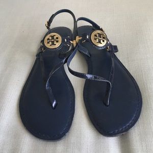 AUTHENTIC Navy Blue Tory Burch Sandals